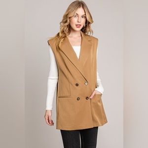 Must Have - Twill Double Breasted Vest - New with tags!